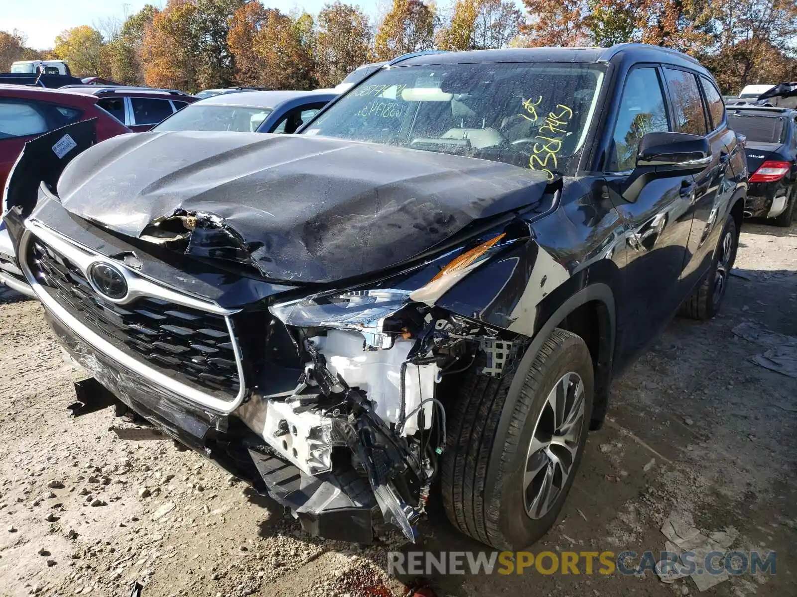 2 Photograph of a damaged car 5TDGZRBH7LS031260 TOYOTA HIGHLANDER 2020