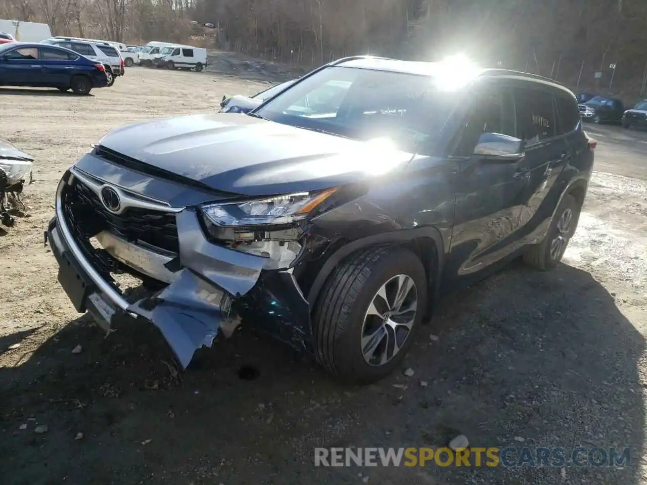 2 Photograph of a damaged car 5TDGZRBH7LS038113 TOYOTA HIGHLANDER 2020