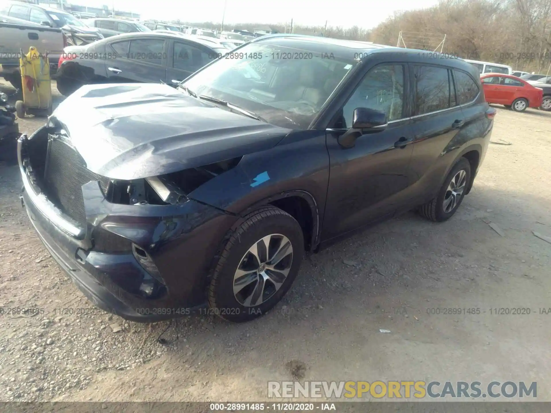 2 Photograph of a damaged car 5TDGZRBH7LS051315 TOYOTA HIGHLANDER 2020