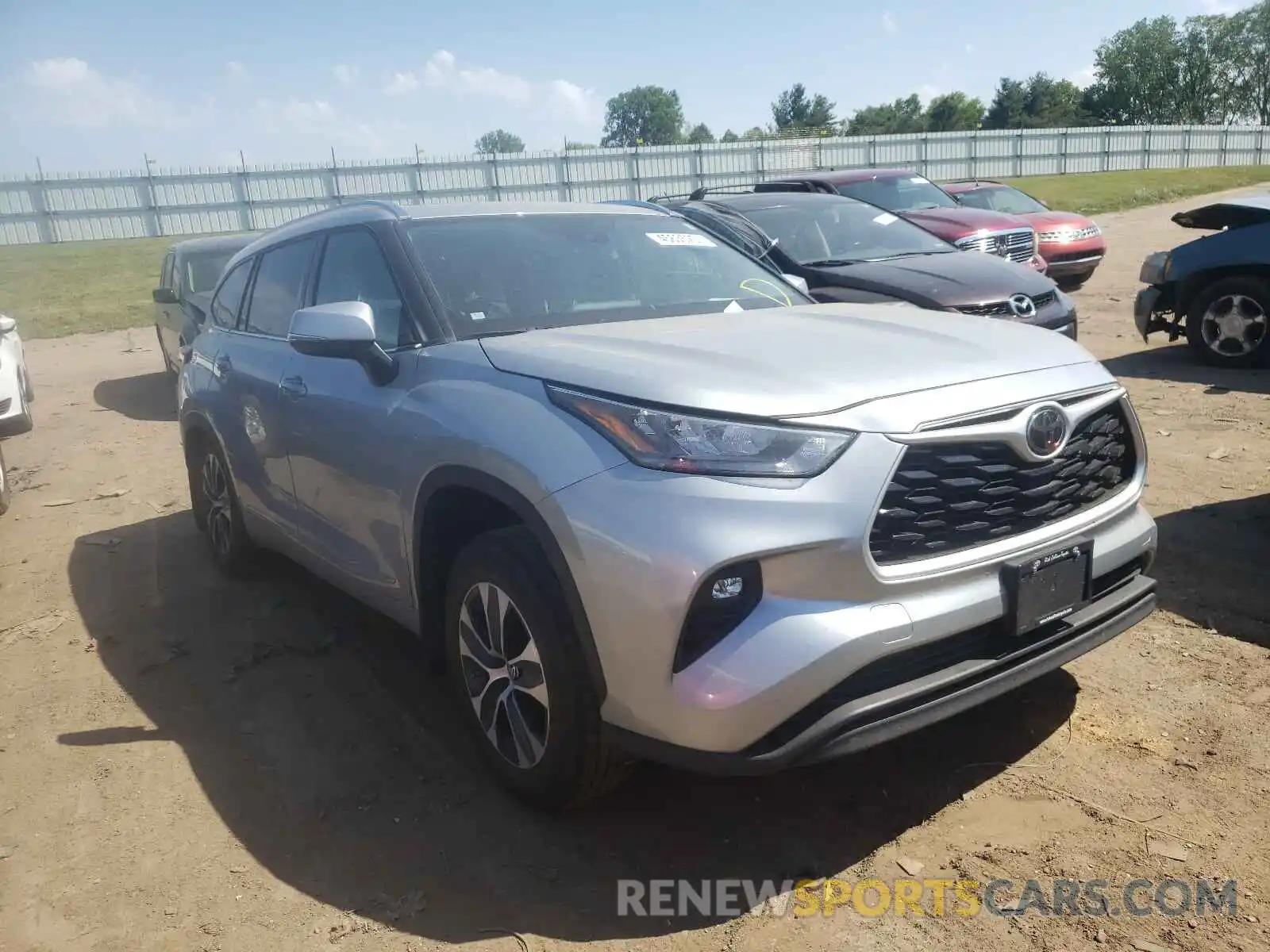 1 Photograph of a damaged car 5TDGZRBH7LS503425 TOYOTA HIGHLANDER 2020