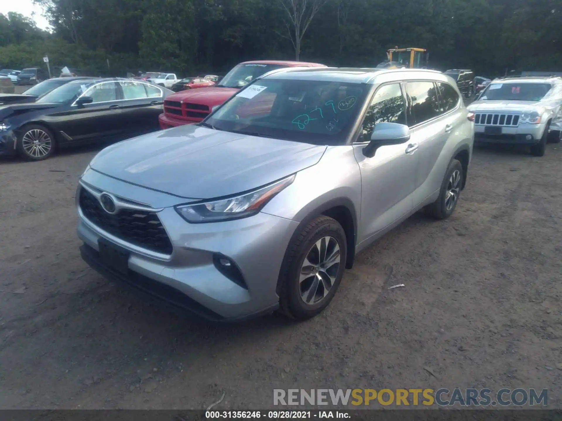 2 Photograph of a damaged car 5TDGZRBH7LS504400 TOYOTA HIGHLANDER 2020