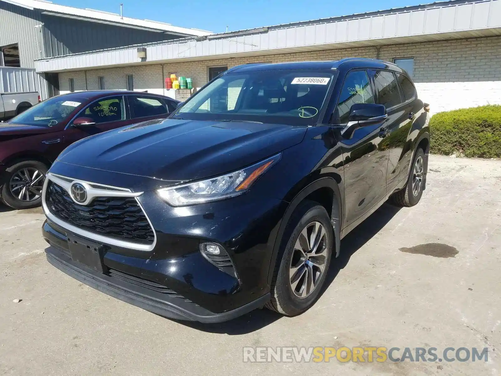 2 Photograph of a damaged car 5TDGZRBH7LS504610 TOYOTA HIGHLANDER 2020