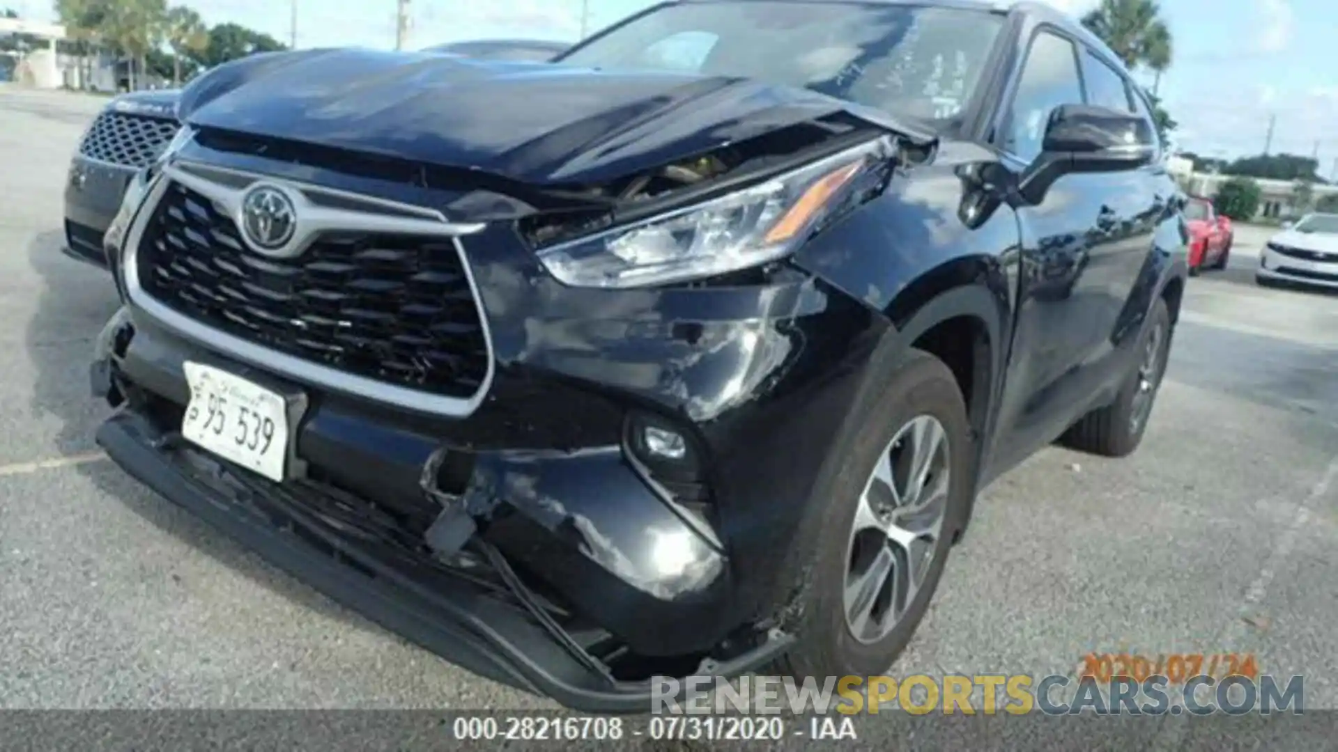 7 Photograph of a damaged car 5TDGZRBH7LS505479 TOYOTA HIGHLANDER 2020