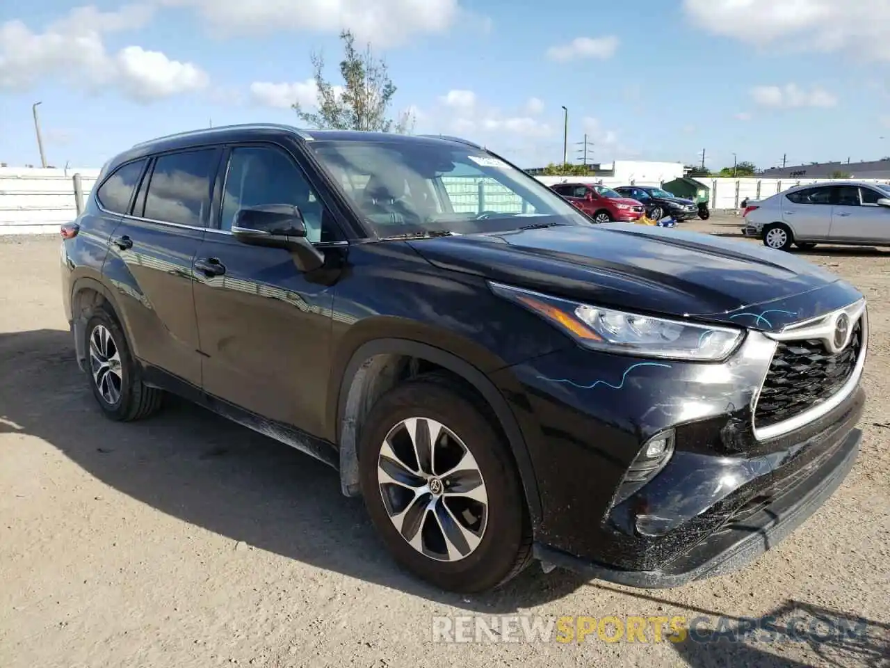 1 Photograph of a damaged car 5TDGZRBH7LS510519 TOYOTA HIGHLANDER 2020