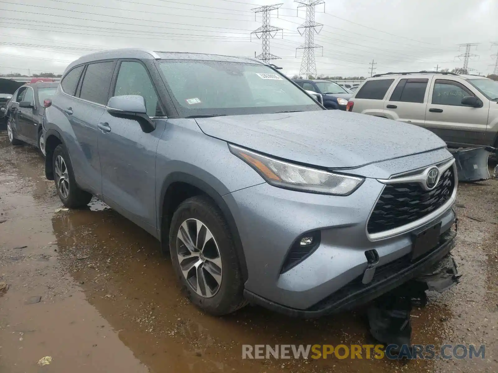 1 Photograph of a damaged car 5TDGZRBH8LS006562 TOYOTA HIGHLANDER 2020