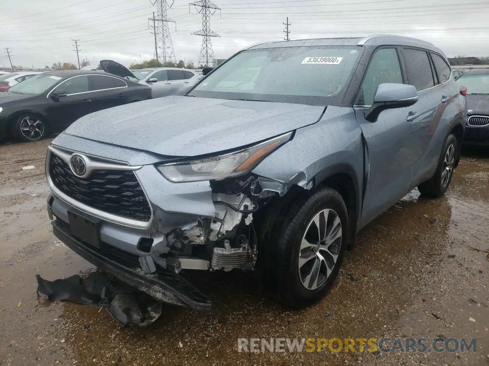 2 Photograph of a damaged car 5TDGZRBH8LS006562 TOYOTA HIGHLANDER 2020