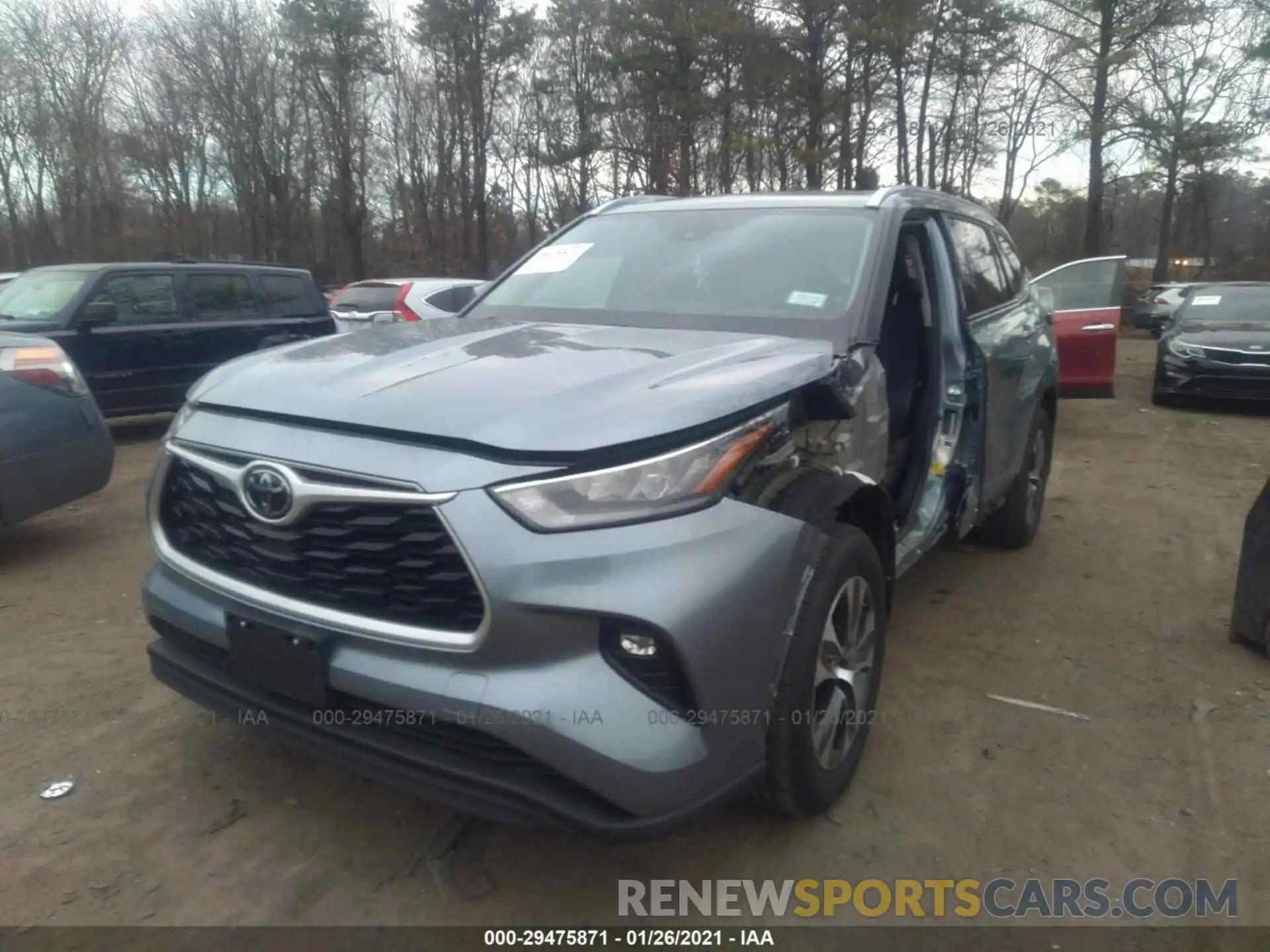 2 Photograph of a damaged car 5TDGZRBH8LS019912 TOYOTA HIGHLANDER 2020