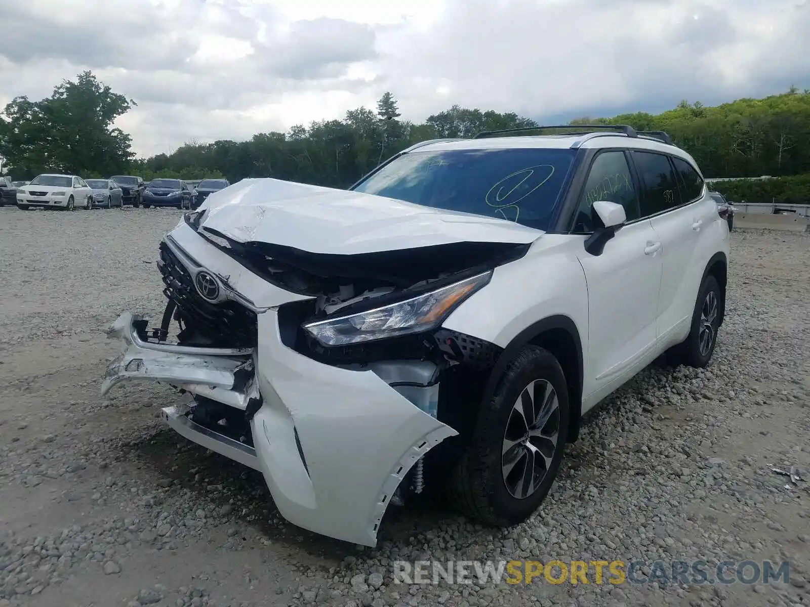 2 Photograph of a damaged car 5TDGZRBH8LS021126 TOYOTA HIGHLANDER 2020