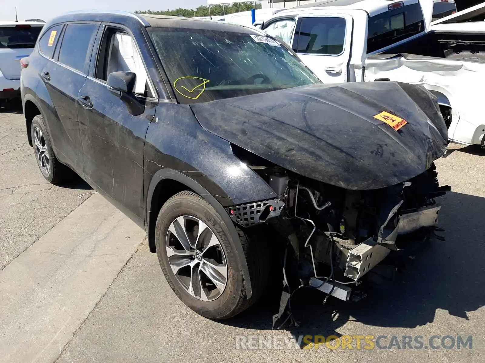 1 Photograph of a damaged car 5TDGZRBH8LS502137 TOYOTA HIGHLANDER 2020