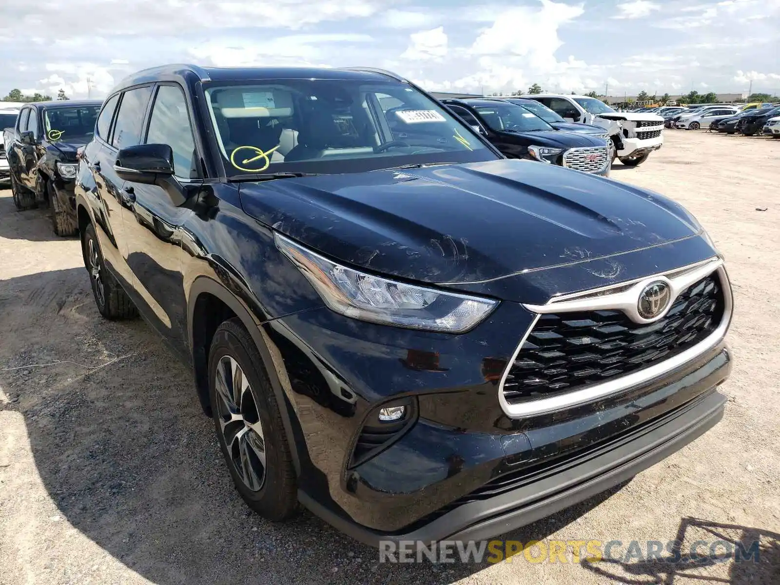 1 Photograph of a damaged car 5TDGZRBH8LS504633 TOYOTA HIGHLANDER 2020