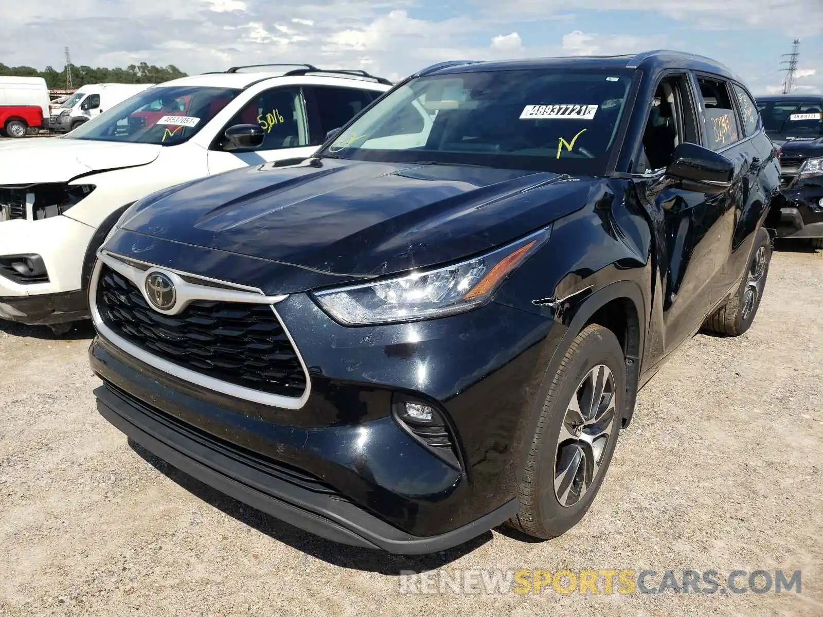 2 Photograph of a damaged car 5TDGZRBH8LS504633 TOYOTA HIGHLANDER 2020