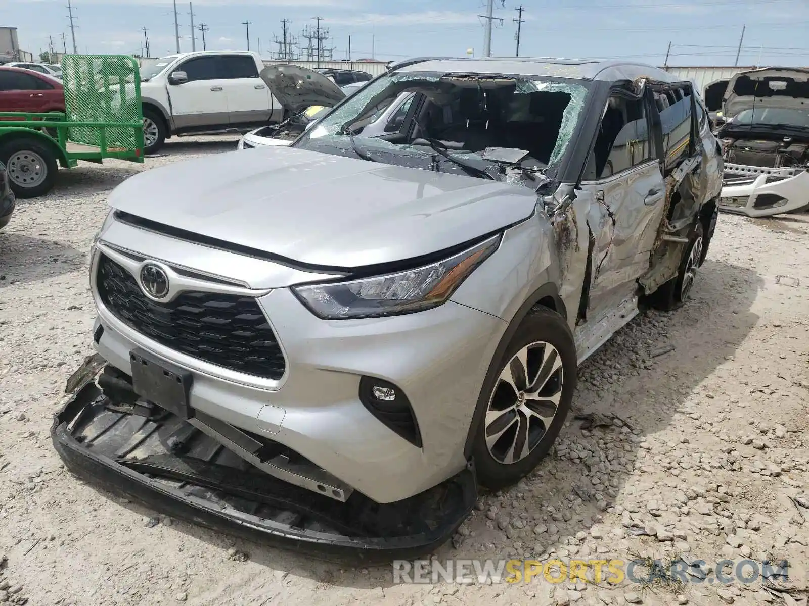 2 Photograph of a damaged car 5TDGZRBH8LS504860 TOYOTA HIGHLANDER 2020