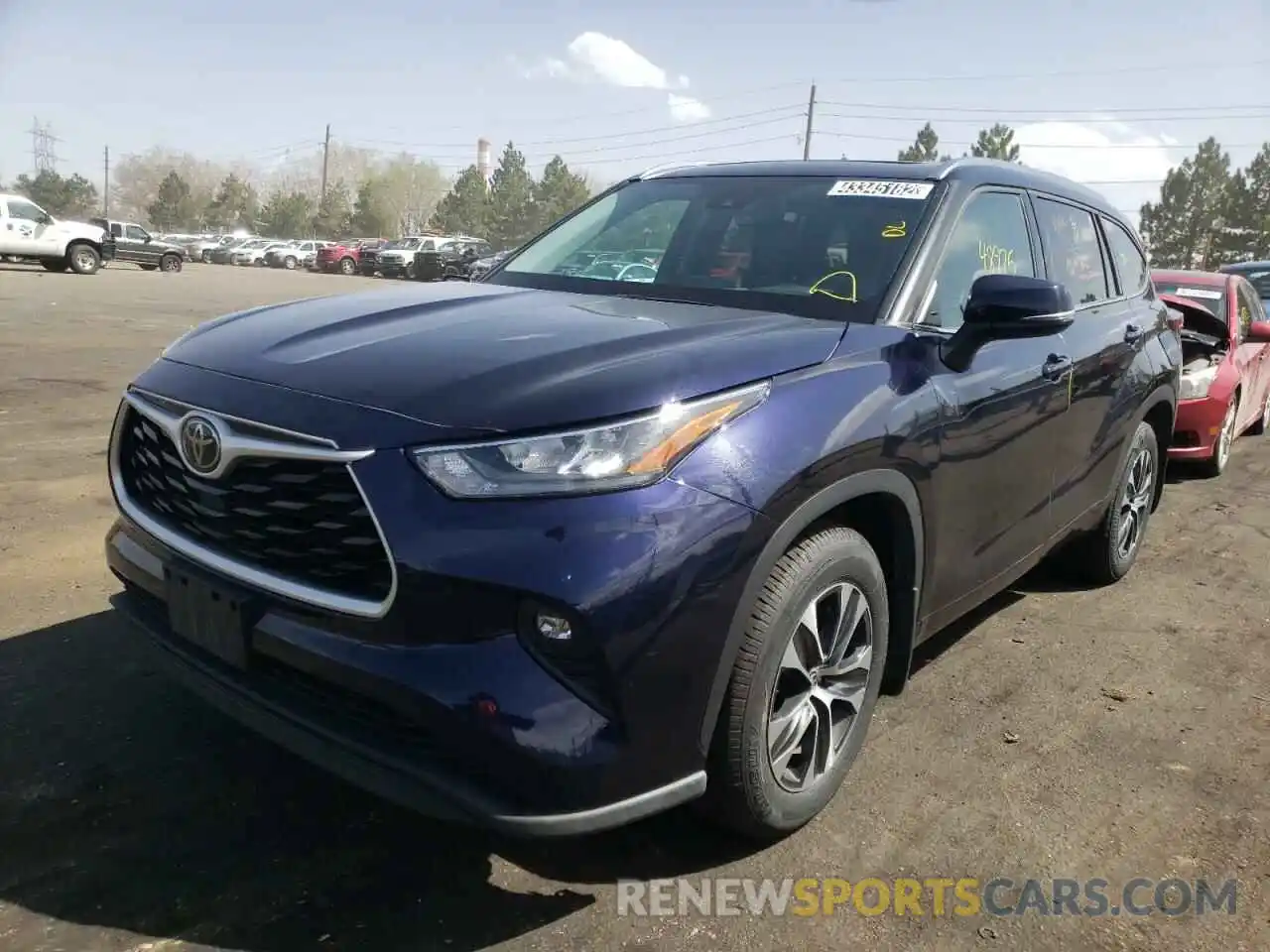 2 Photograph of a damaged car 5TDGZRBH9LS008241 TOYOTA HIGHLANDER 2020