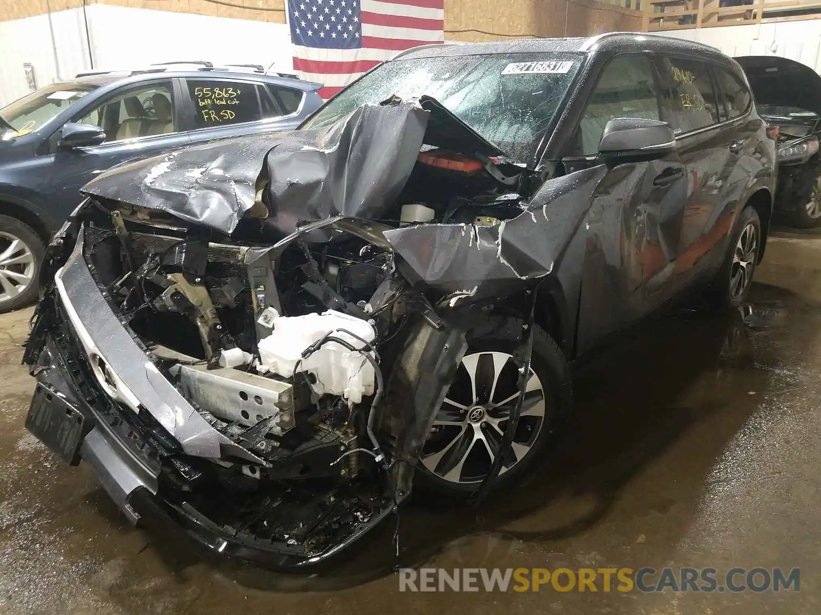 2 Photograph of a damaged car 5TDGZRBH9LS012628 TOYOTA HIGHLANDER 2020