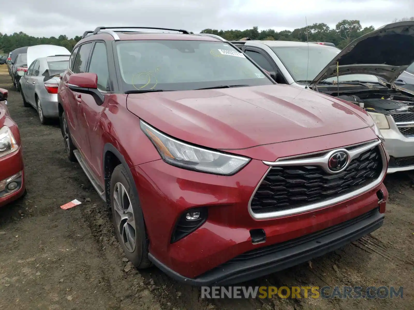 1 Photograph of a damaged car 5TDGZRBH9LS027369 TOYOTA HIGHLANDER 2020