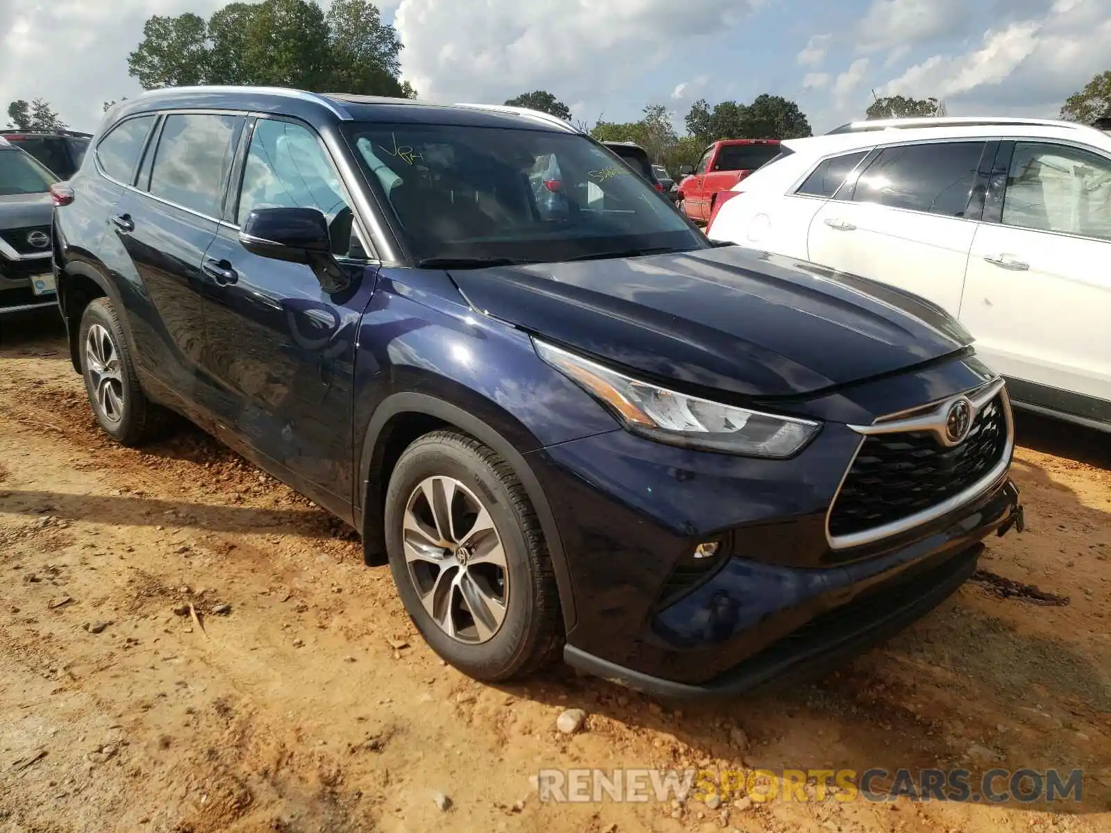 1 Photograph of a damaged car 5TDGZRBH9LS028411 TOYOTA HIGHLANDER 2020