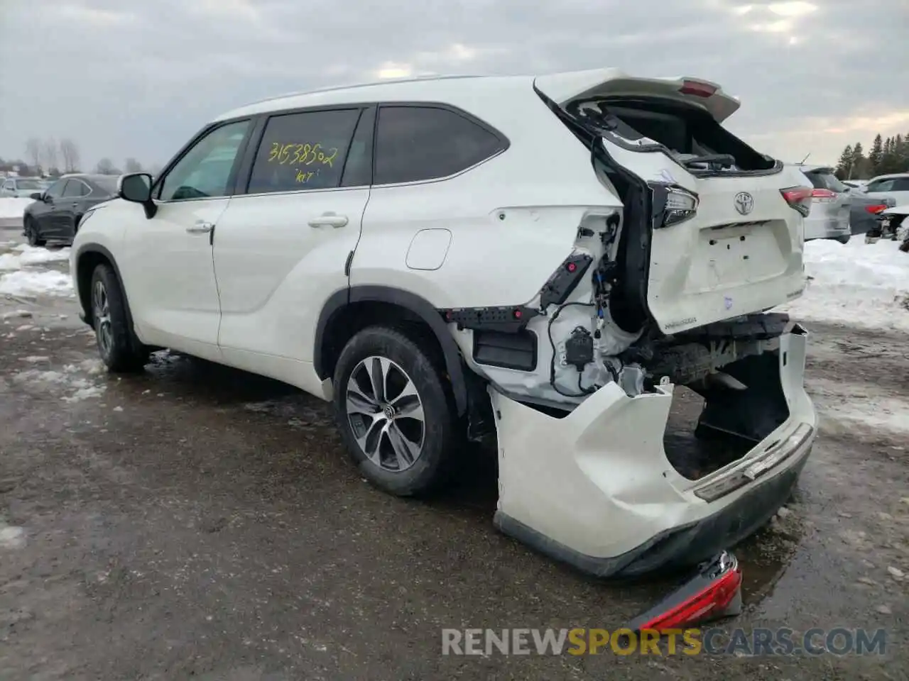 3 Photograph of a damaged car 5TDGZRBH9LS044446 TOYOTA HIGHLANDER 2020