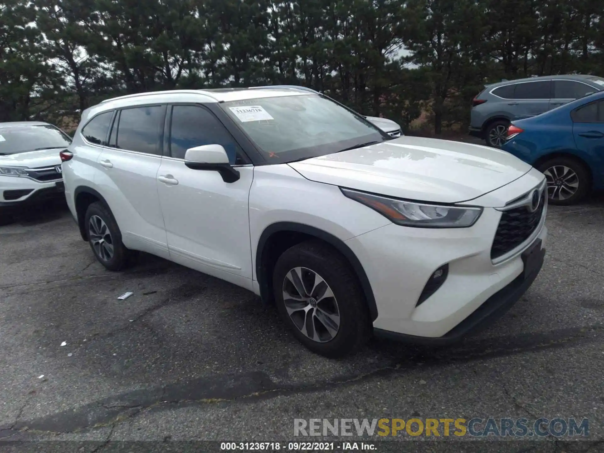 1 Photograph of a damaged car 5TDGZRBH9LS500610 TOYOTA HIGHLANDER 2020