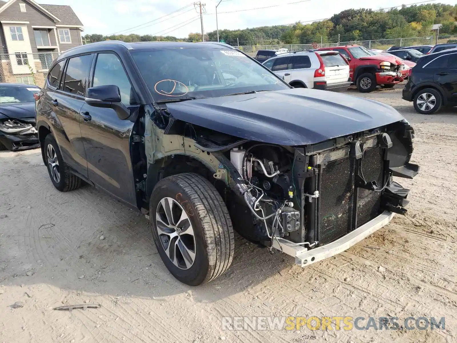 1 Photograph of a damaged car 5TDGZRBH9LS508173 TOYOTA HIGHLANDER 2020