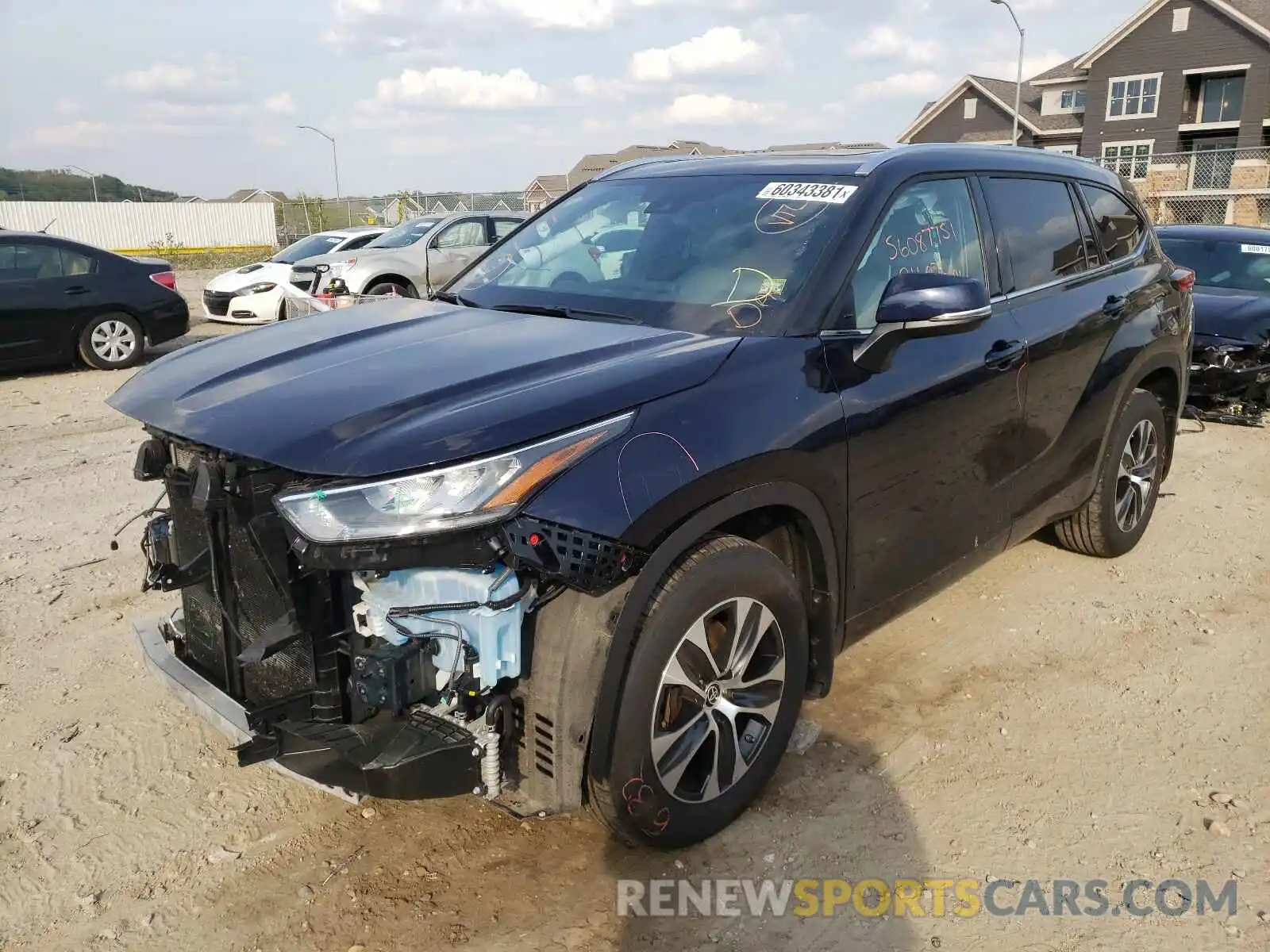 2 Photograph of a damaged car 5TDGZRBH9LS508173 TOYOTA HIGHLANDER 2020