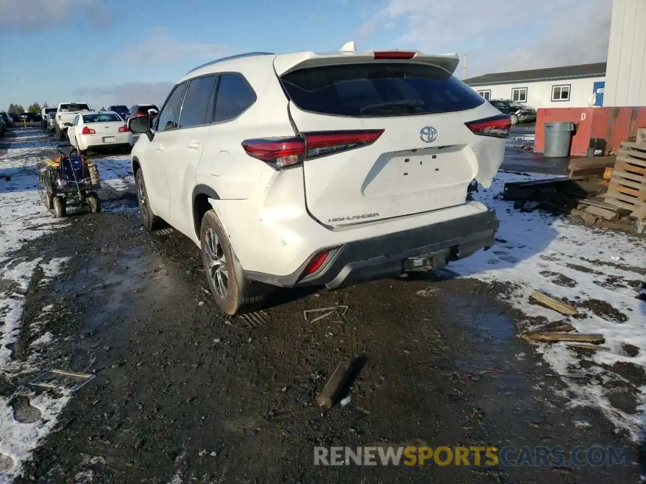 3 Photograph of a damaged car 5TDGZRBH9LS511252 TOYOTA HIGHLANDER 2020