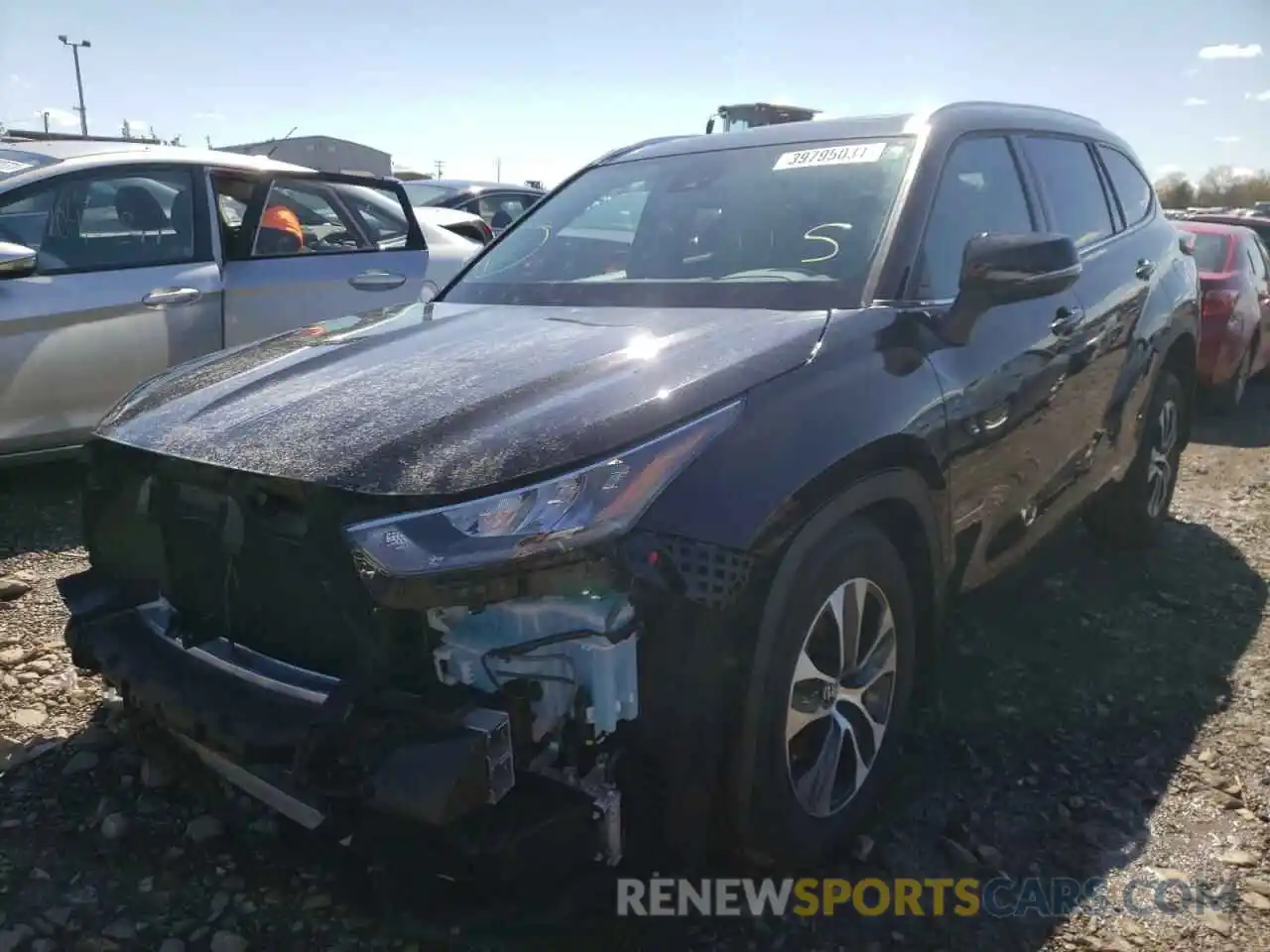 2 Photograph of a damaged car 5TDGZRBH9LS512840 TOYOTA HIGHLANDER 2020