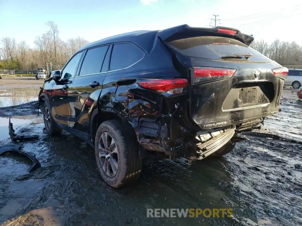 3 Photograph of a damaged car 5TDGZRBH9LS512966 TOYOTA HIGHLANDER 2020