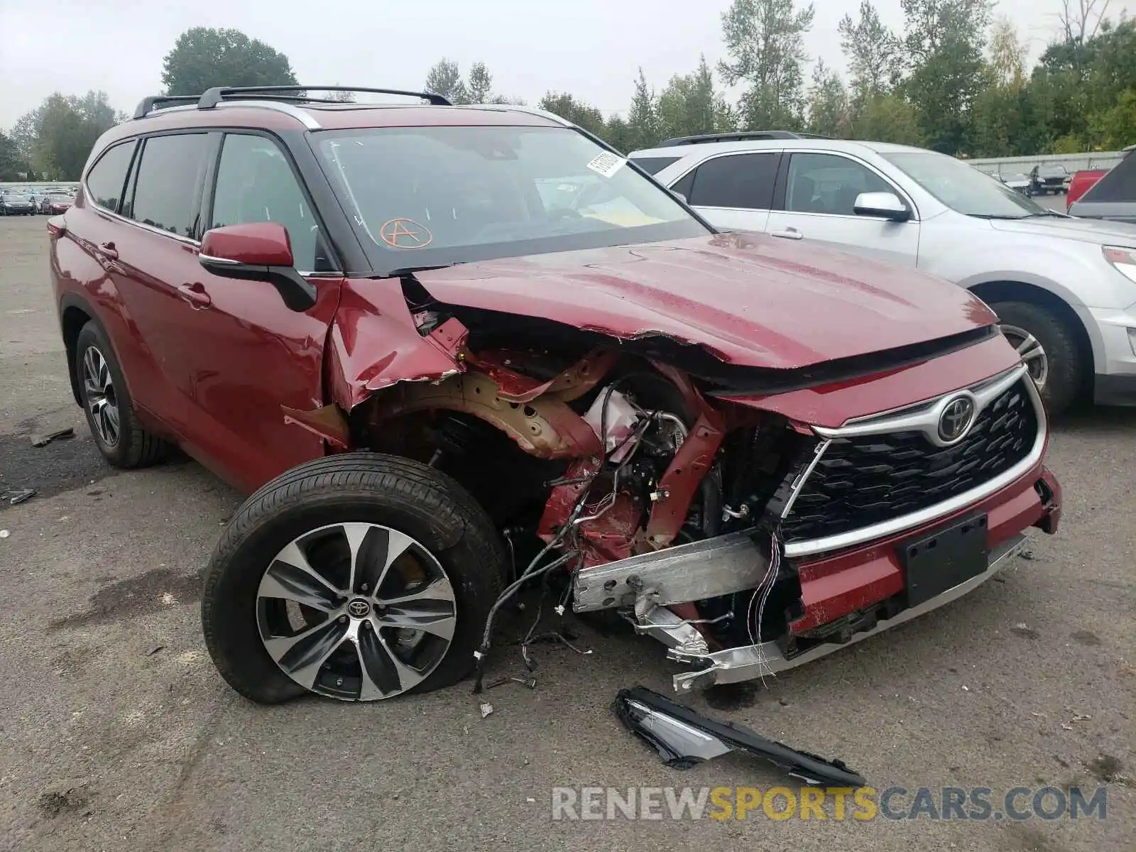 1 Photograph of a damaged car 5TDGZRBHXLS002416 TOYOTA HIGHLANDER 2020