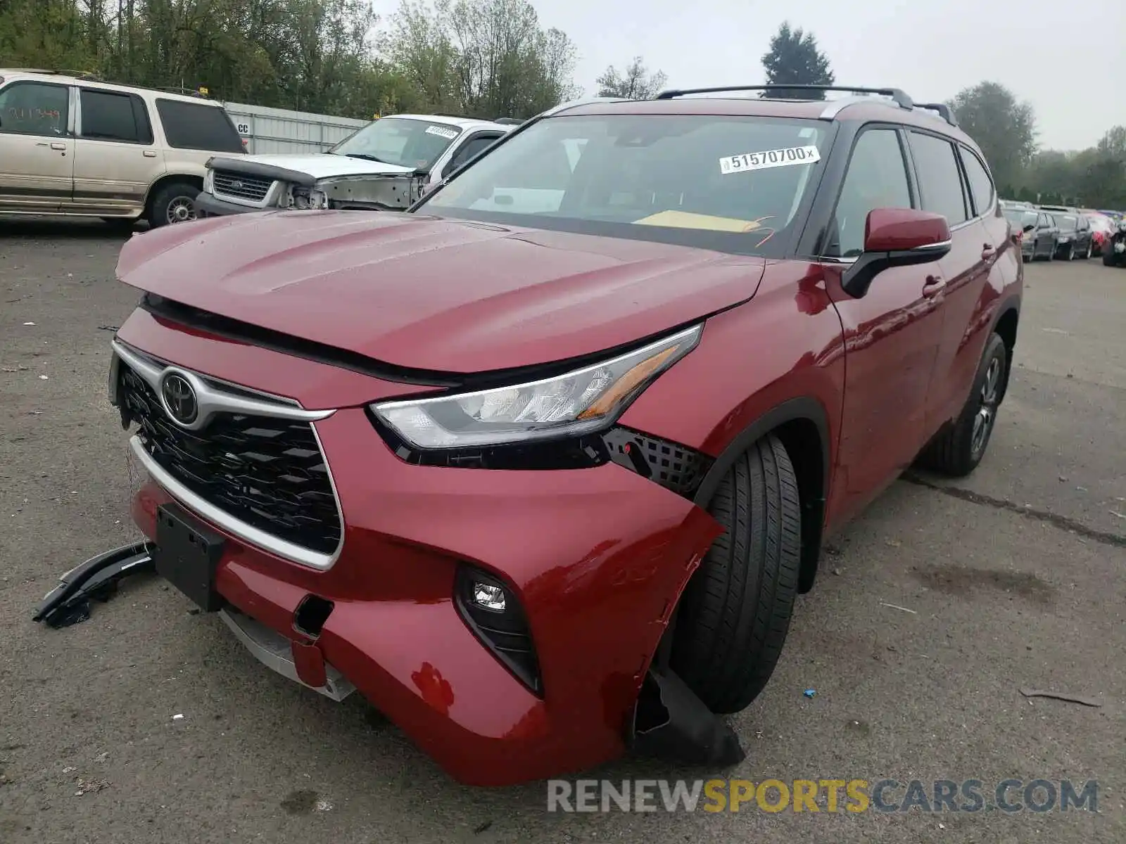 2 Photograph of a damaged car 5TDGZRBHXLS002416 TOYOTA HIGHLANDER 2020