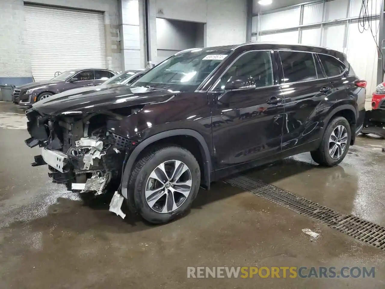 1 Photograph of a damaged car 5TDGZRBHXLS009446 TOYOTA HIGHLANDER 2020