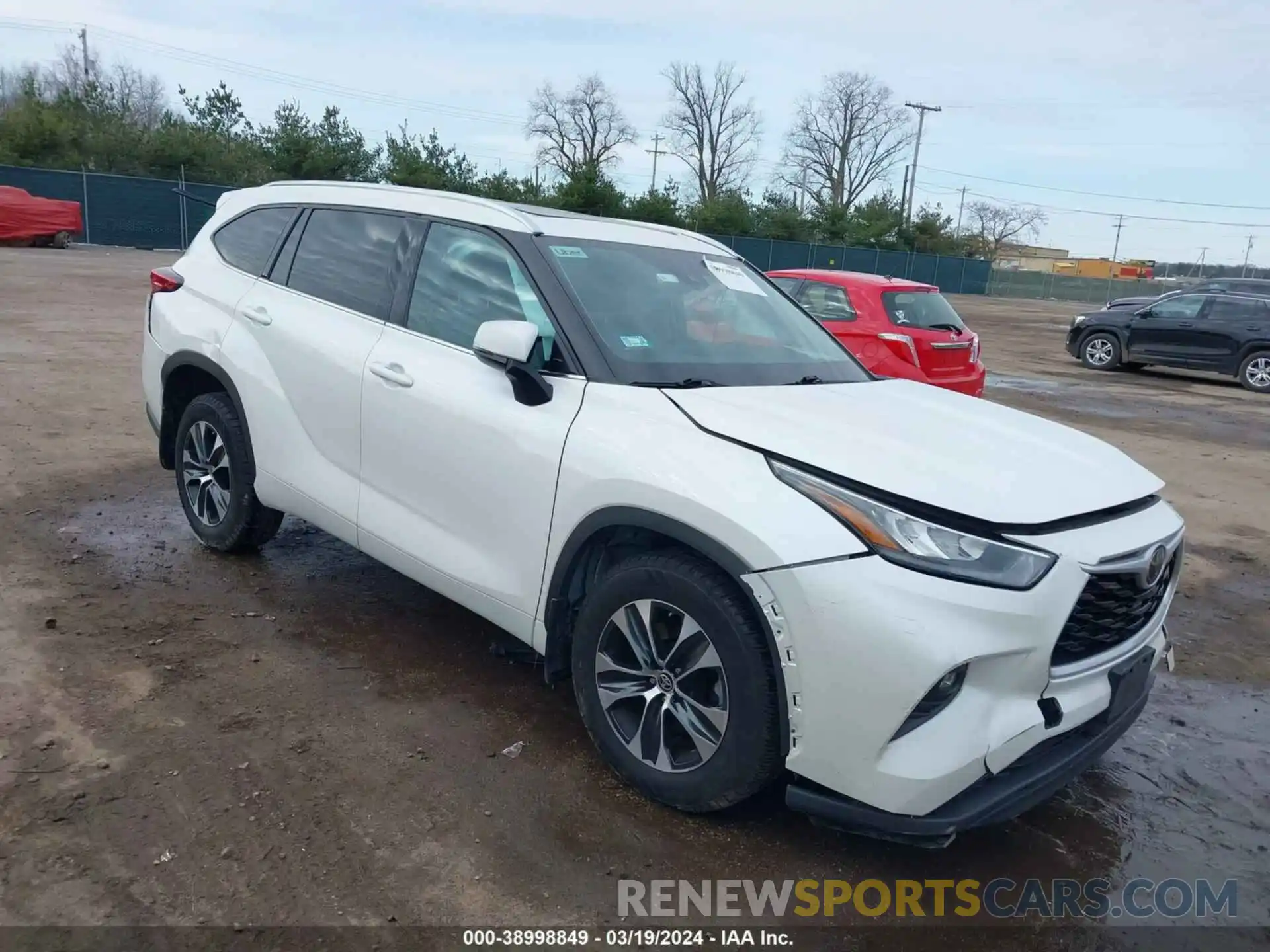 1 Photograph of a damaged car 5TDGZRBHXLS025565 TOYOTA HIGHLANDER 2020