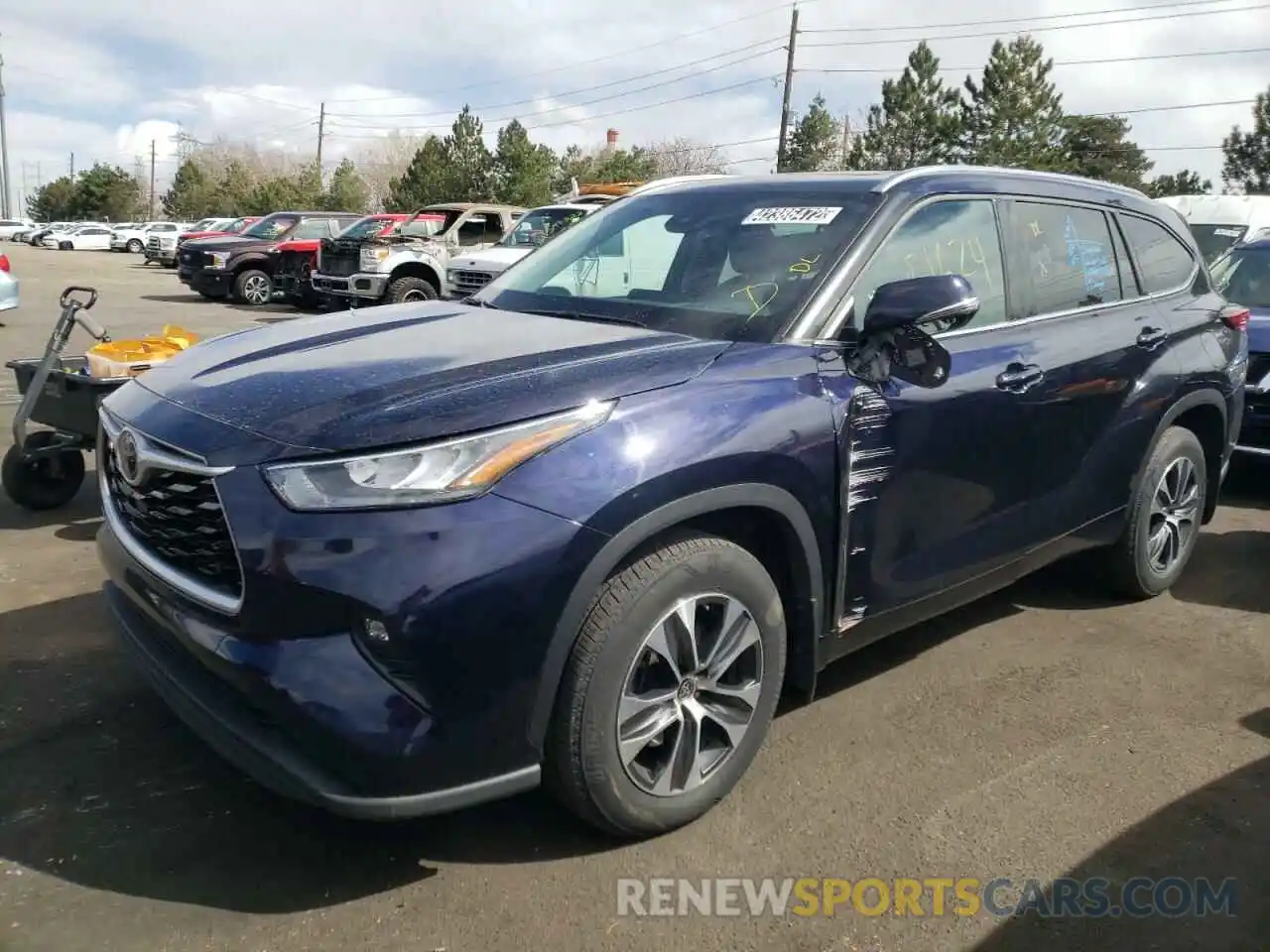 2 Photograph of a damaged car 5TDGZRBHXLS509543 TOYOTA HIGHLANDER 2020