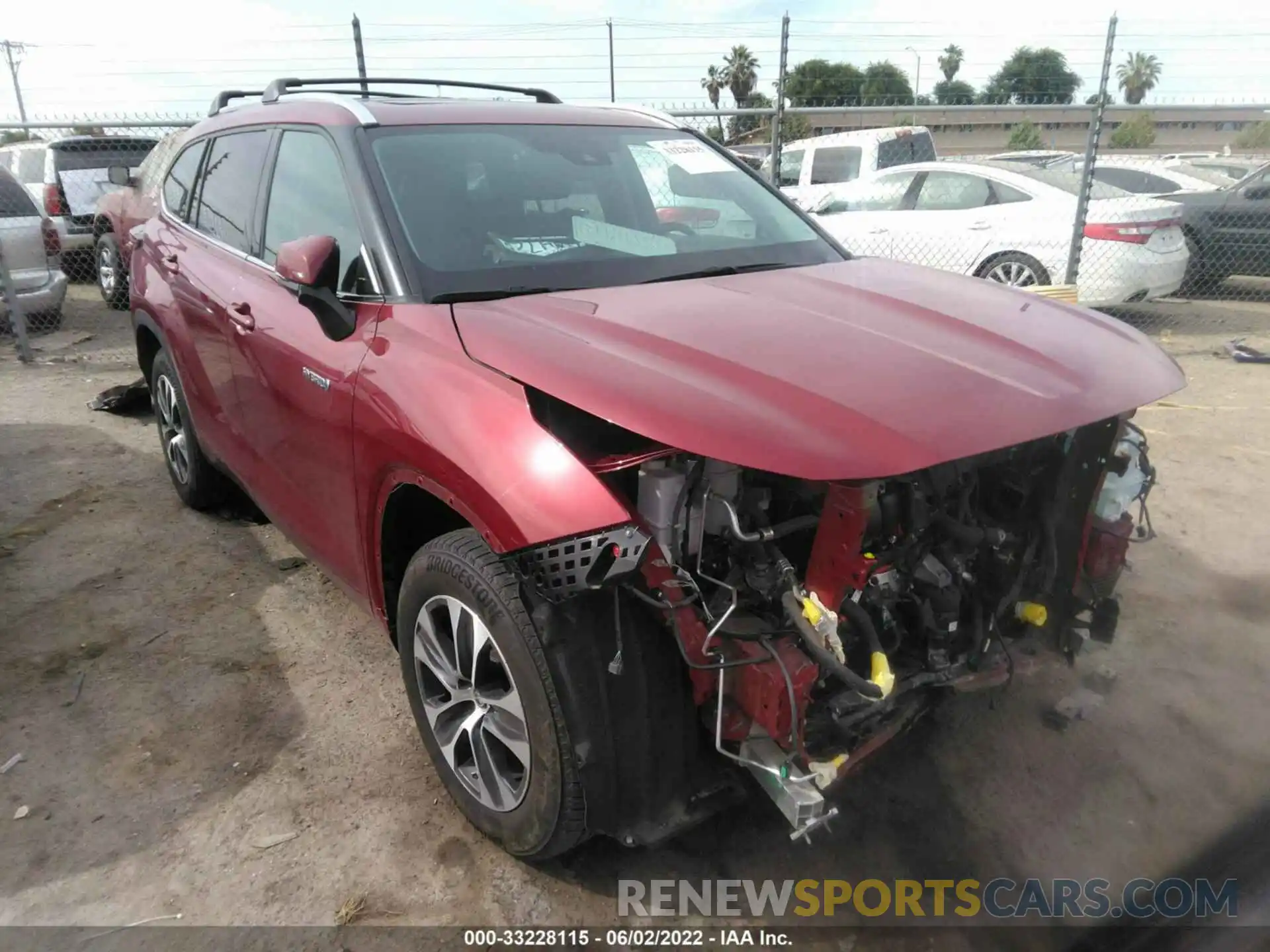 1 Photograph of a damaged car 5TDHARAH3LS503080 TOYOTA HIGHLANDER 2020