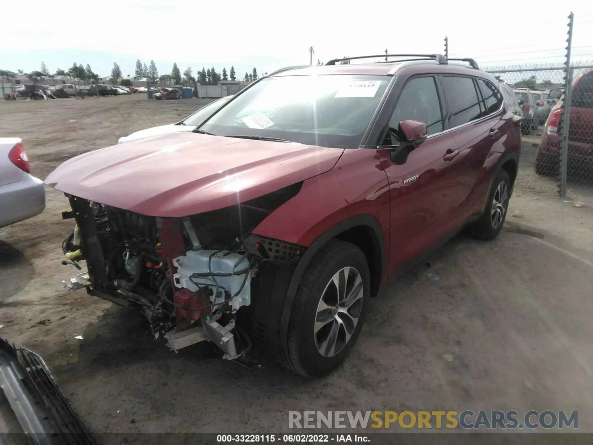 2 Photograph of a damaged car 5TDHARAH3LS503080 TOYOTA HIGHLANDER 2020