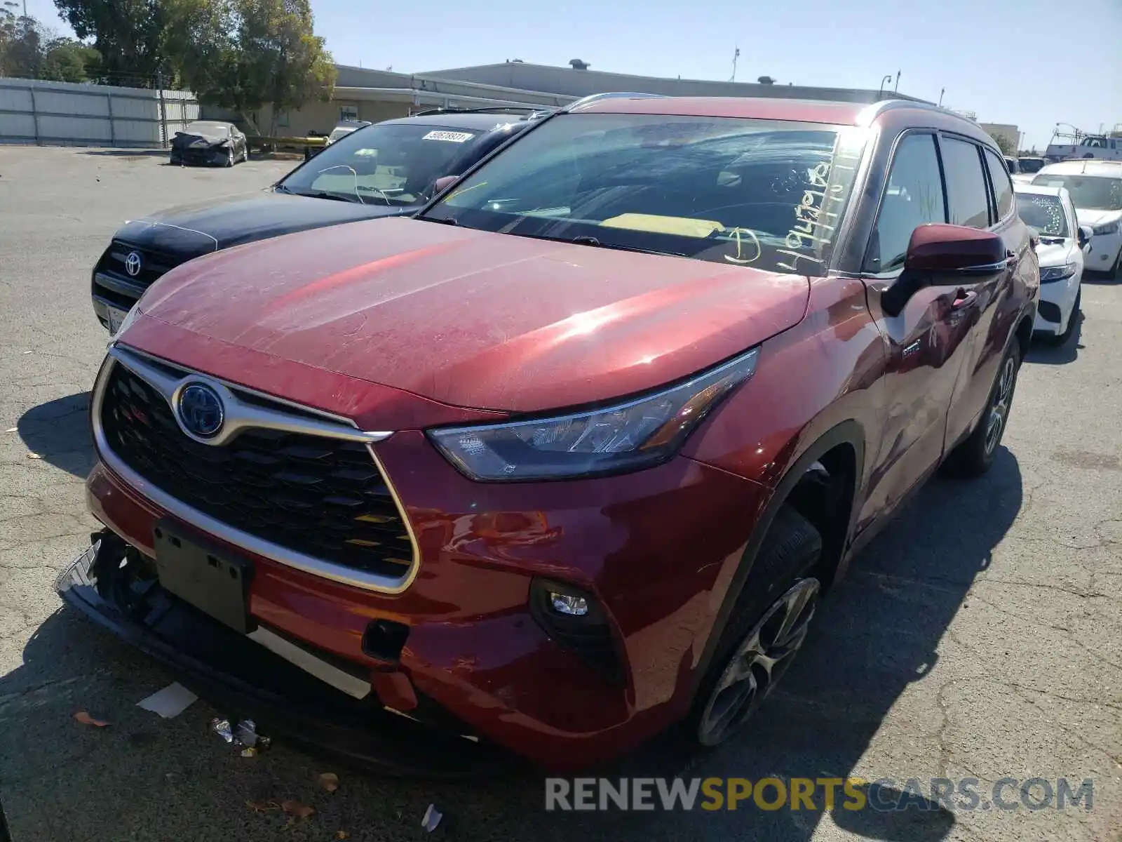 2 Photograph of a damaged car 5TDHARAH7LS503163 TOYOTA HIGHLANDER 2020