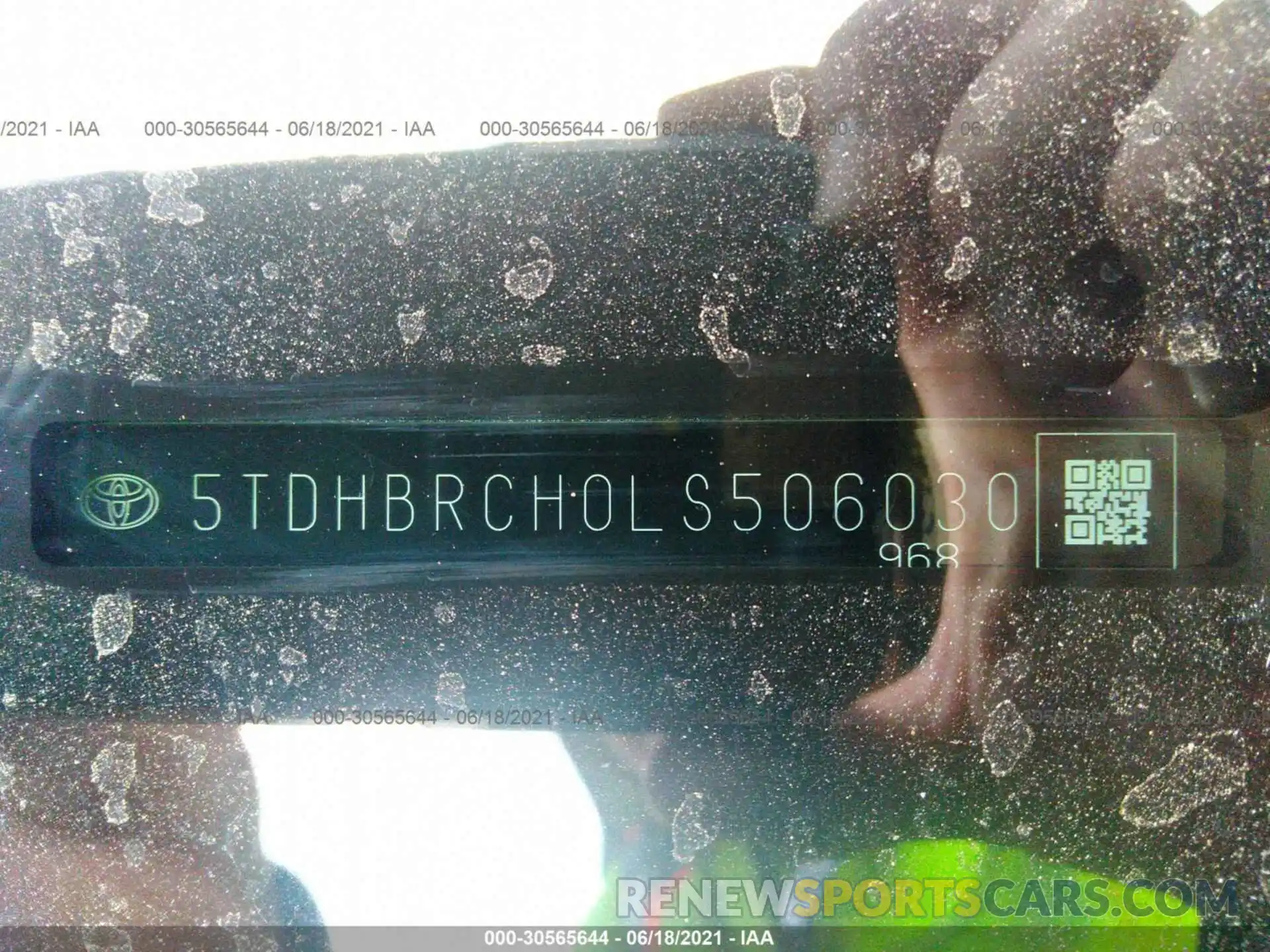 9 Фотография поврежденного автомобиля 5TDHBRCH0LS506030 TOYOTA HIGHLANDER 2020