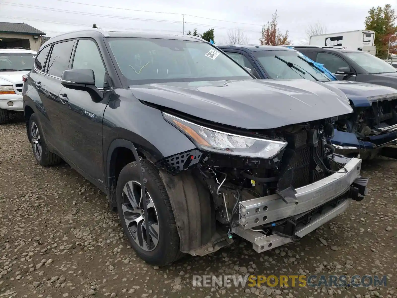 1 Photograph of a damaged car 5TDHBRCH1LS502438 TOYOTA HIGHLANDER 2020