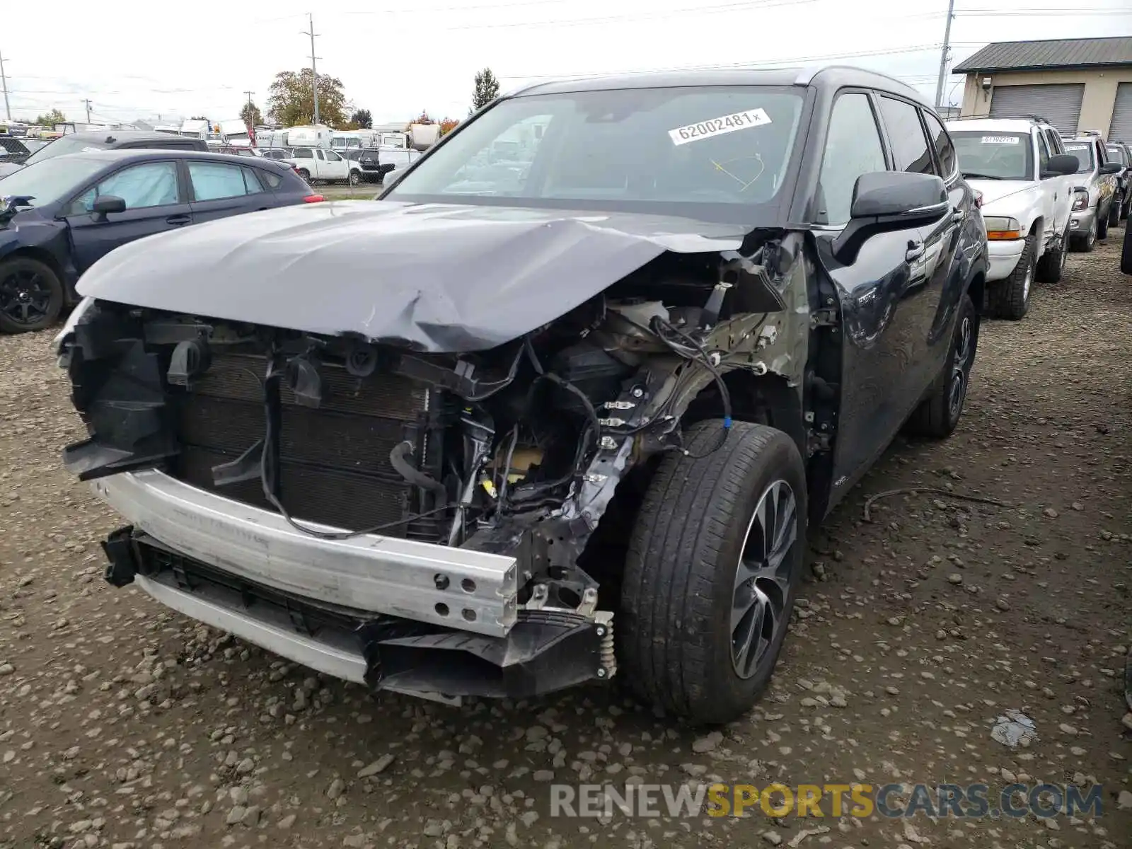 2 Photograph of a damaged car 5TDHBRCH1LS502438 TOYOTA HIGHLANDER 2020