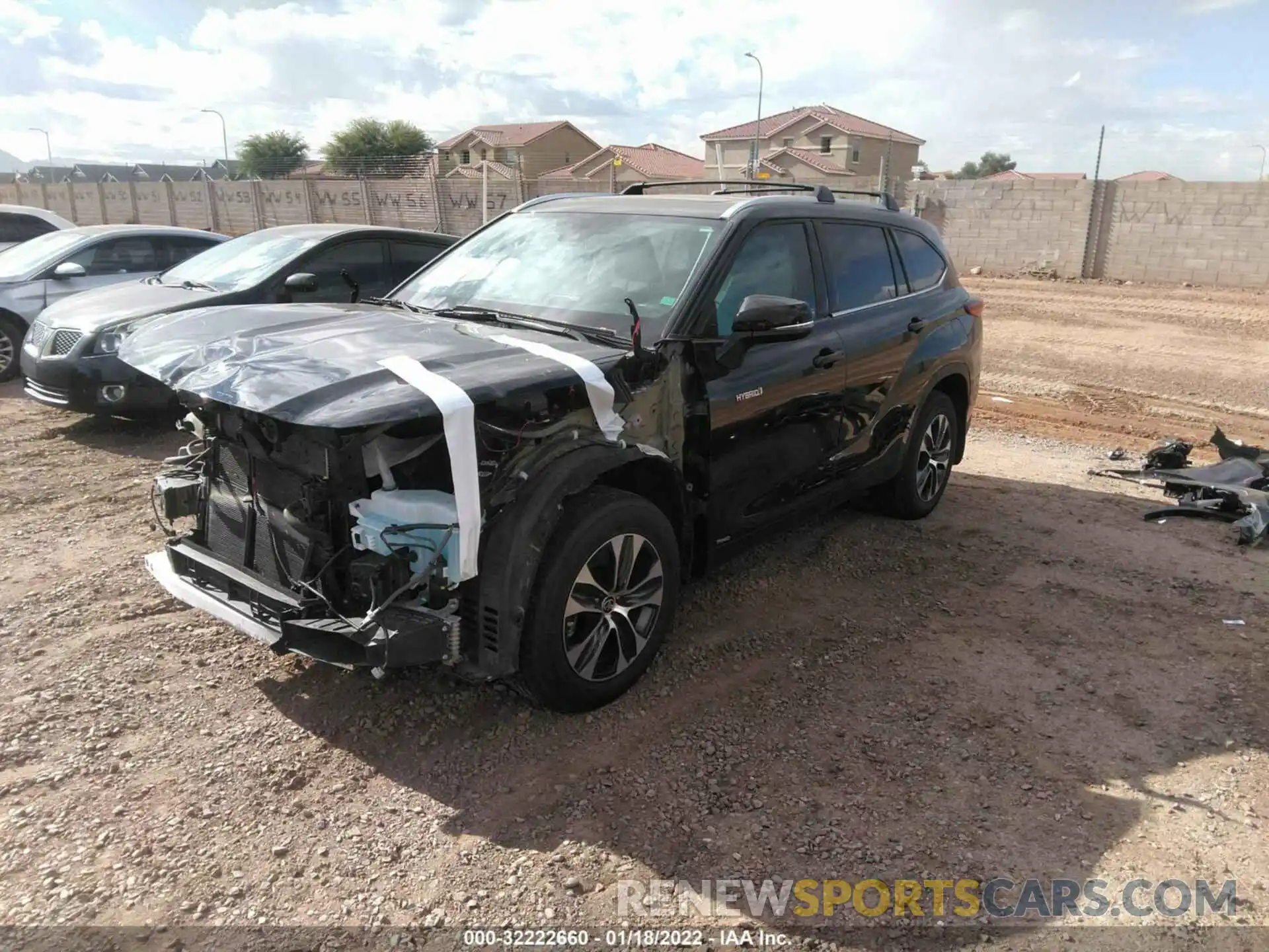 2 Photograph of a damaged car 5TDHBRCH1LS507896 TOYOTA HIGHLANDER 2020