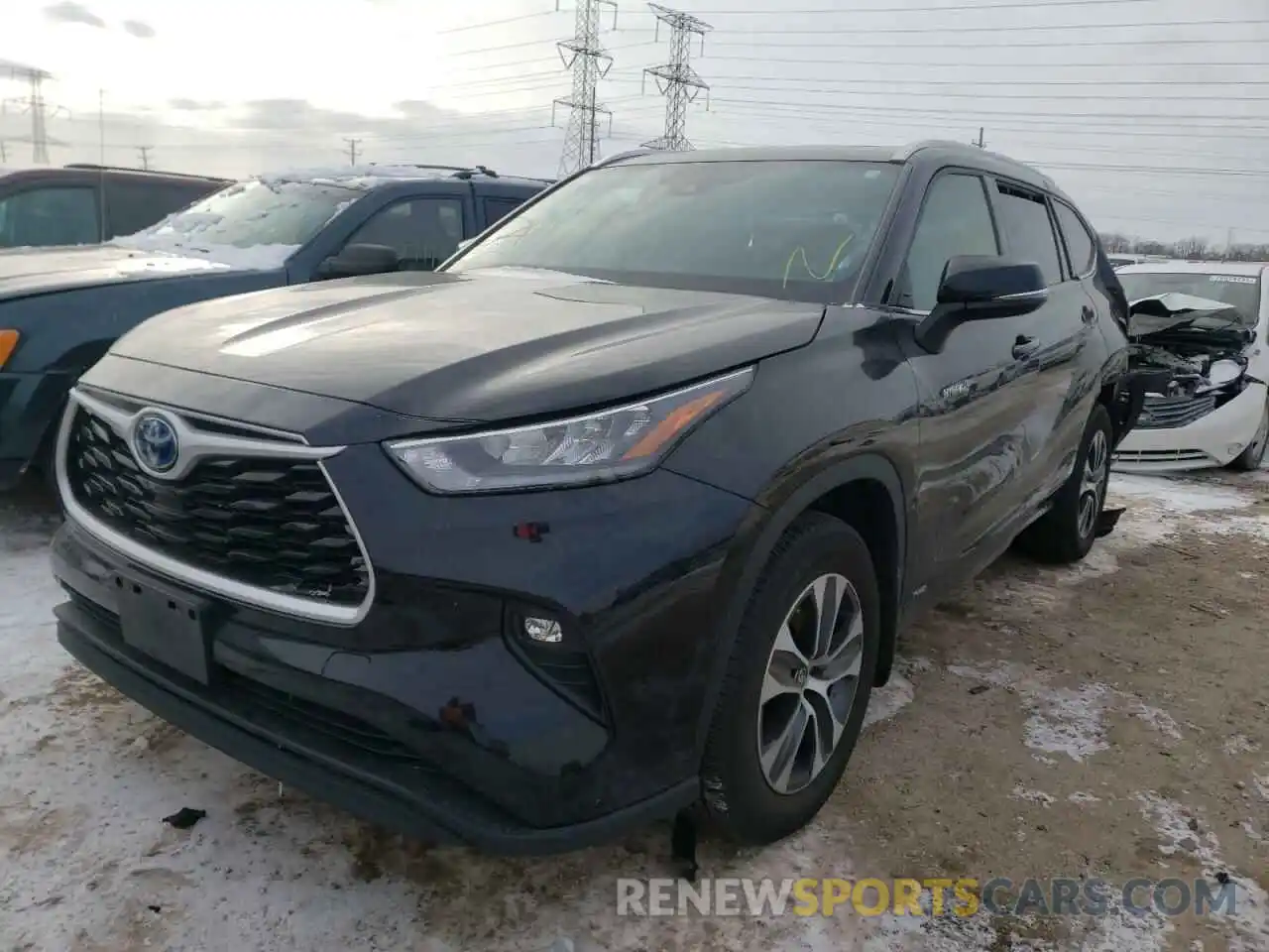 2 Photograph of a damaged car 5TDHBRCH1LS511768 TOYOTA HIGHLANDER 2020