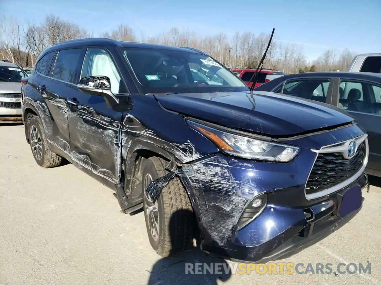 1 Photograph of a damaged car 5TDHBRCH1LS513536 TOYOTA HIGHLANDER 2020