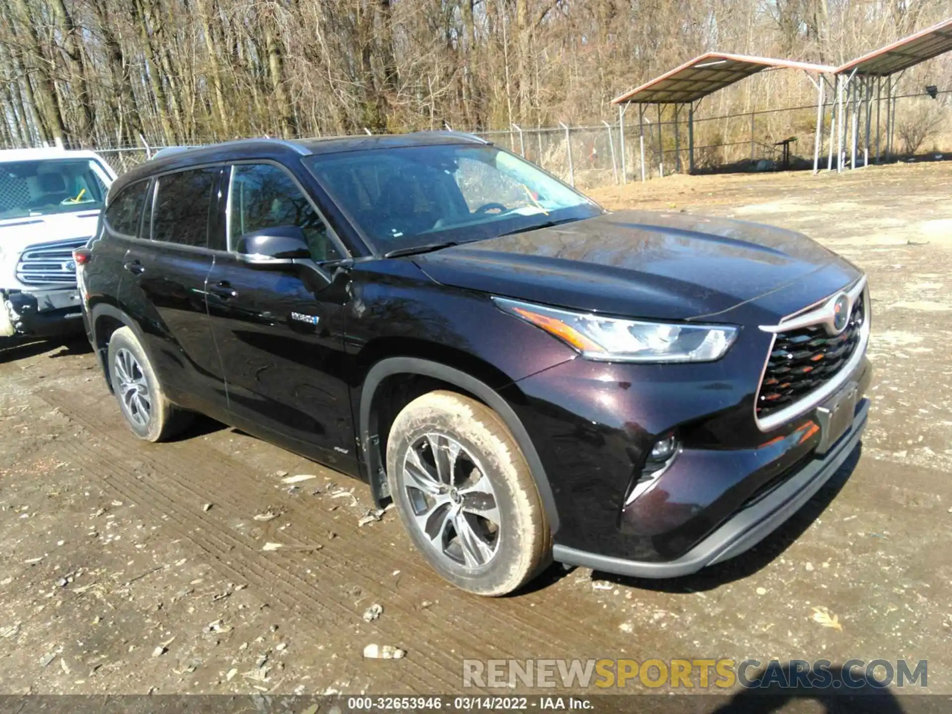 1 Photograph of a damaged car 5TDHBRCH2LS014423 TOYOTA HIGHLANDER 2020