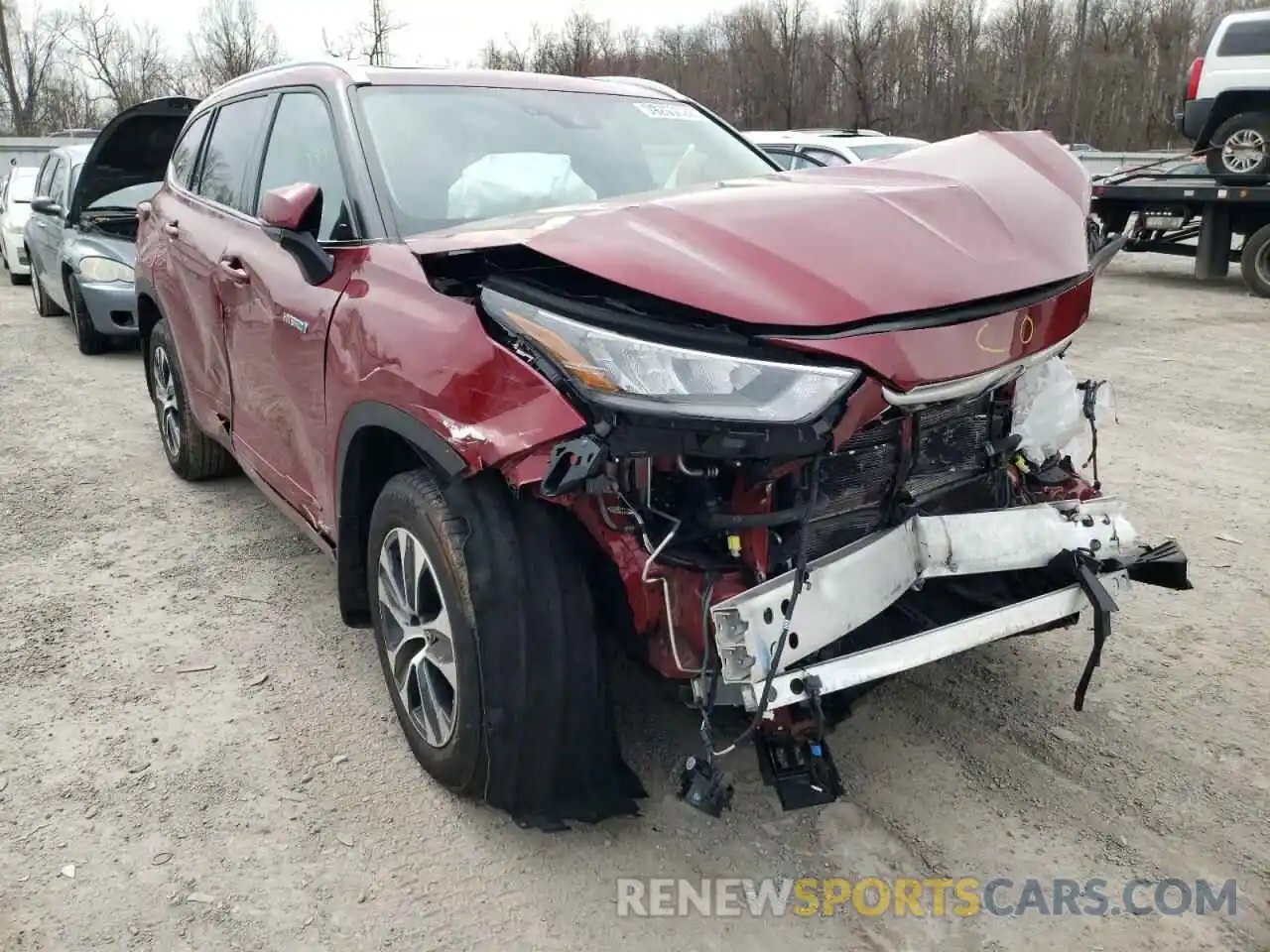 1 Photograph of a damaged car 5TDHBRCH2LS509544 TOYOTA HIGHLANDER 2020