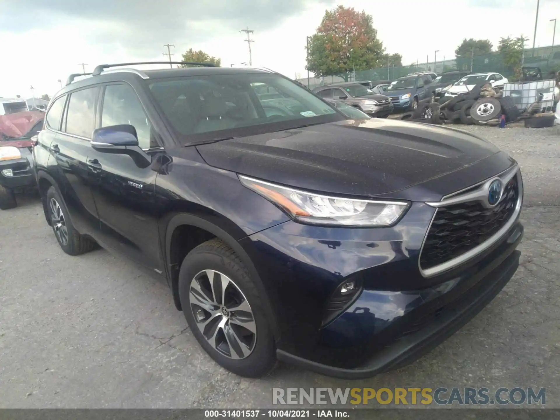 1 Photograph of a damaged car 5TDHBRCH3LS511576 TOYOTA HIGHLANDER 2020