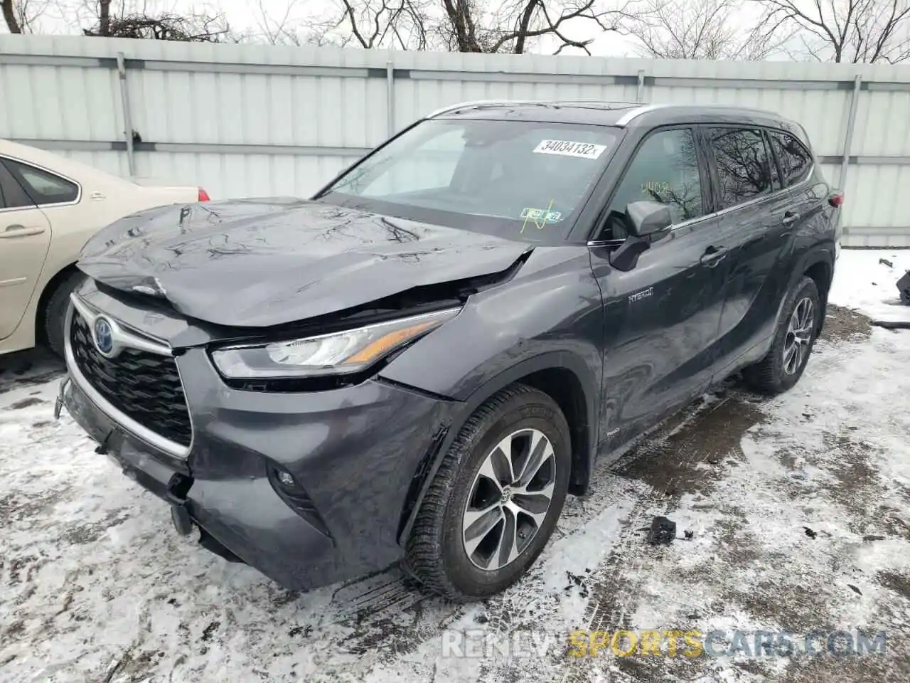 2 Photograph of a damaged car 5TDHBRCH4LS000877 TOYOTA HIGHLANDER 2020