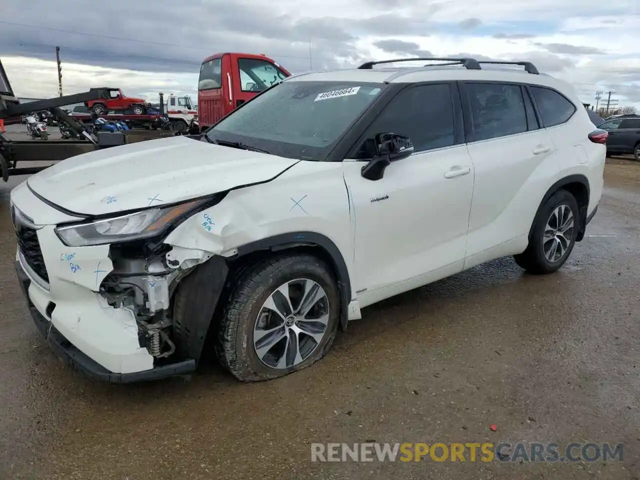 1 Photograph of a damaged car 5TDHBRCH4LS500974 TOYOTA HIGHLANDER 2020