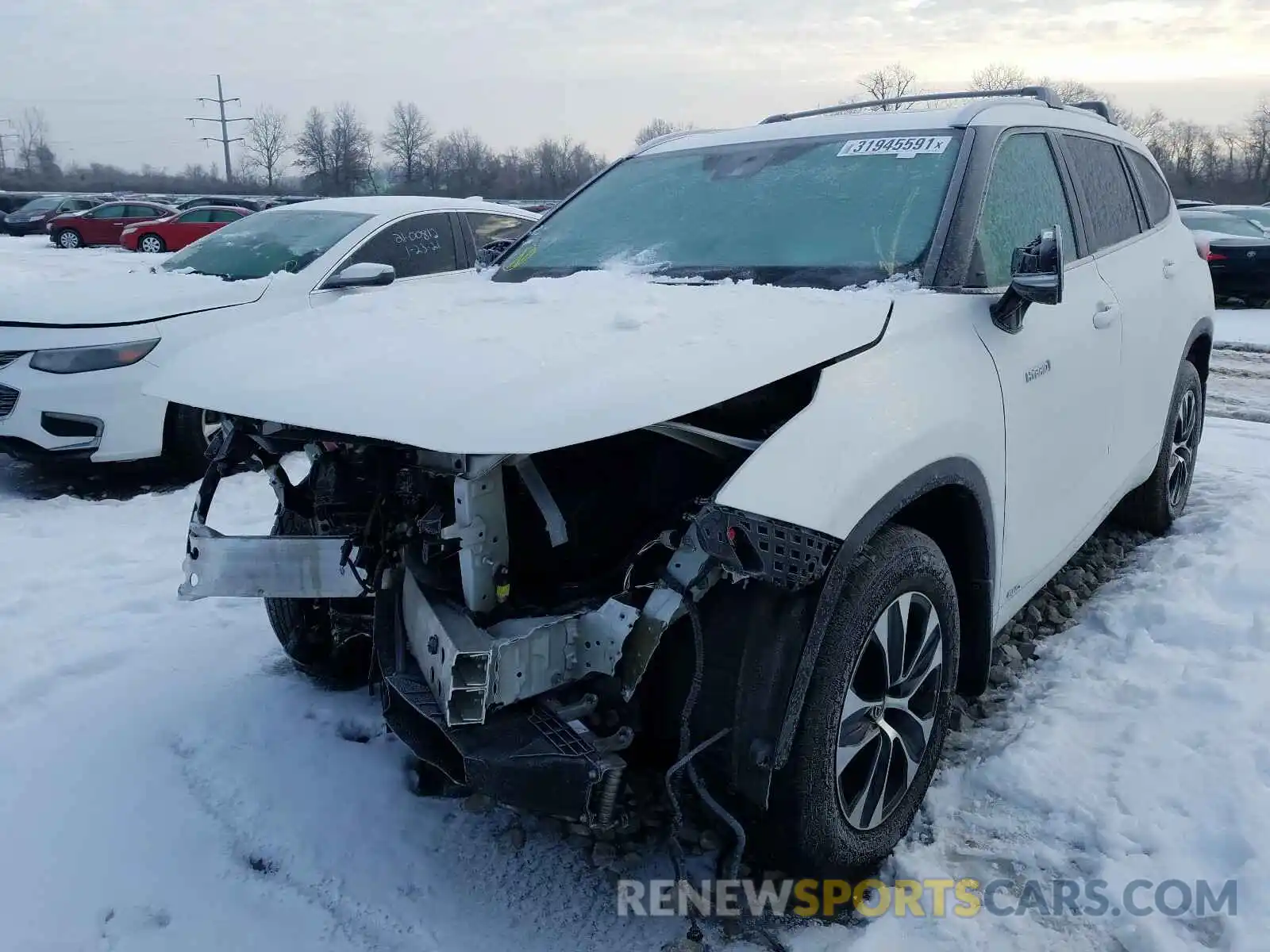 2 Photograph of a damaged car 5TDHBRCH4LS502174 TOYOTA HIGHLANDER 2020