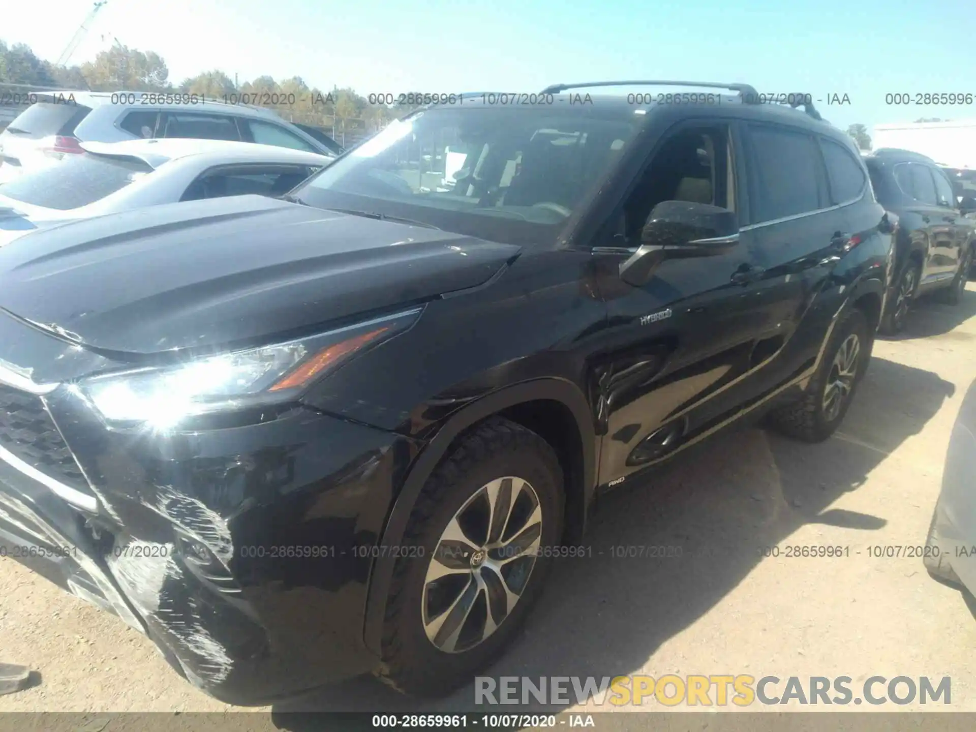 2 Photograph of a damaged car 5TDHBRCH4LS511070 TOYOTA HIGHLANDER 2020