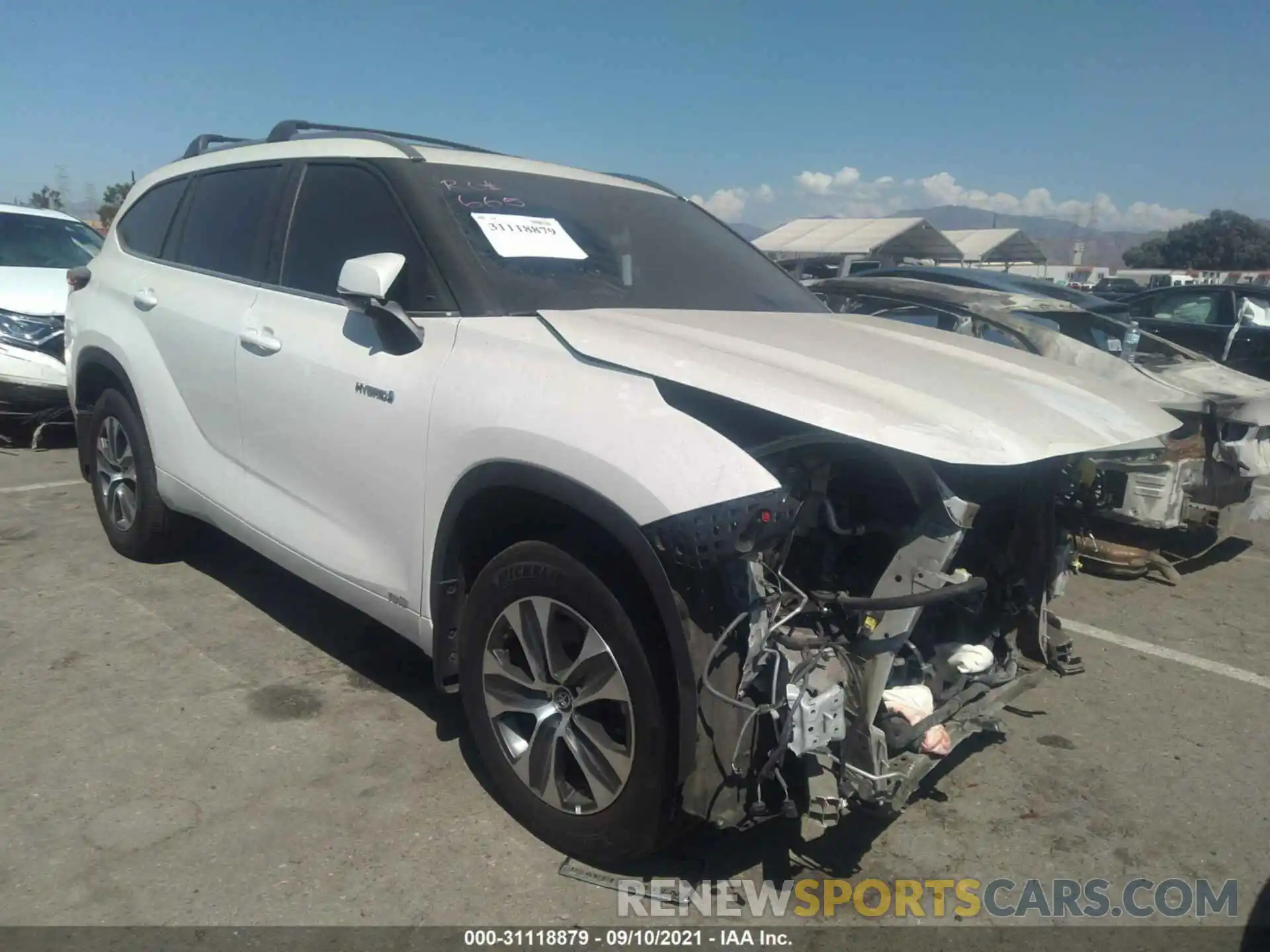 1 Photograph of a damaged car 5TDHBRCH4LS511179 TOYOTA HIGHLANDER 2020