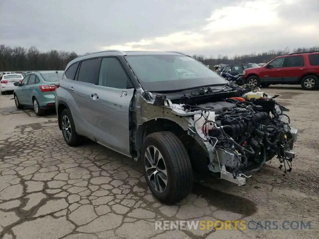 1 Photograph of a damaged car 5TDHBRCH6LS509580 TOYOTA HIGHLANDER 2020